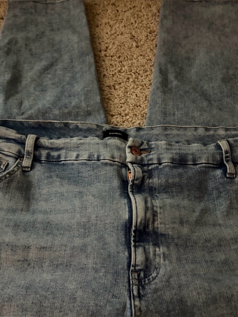 2 pairs of ladies express jeans - size XL and 18 S